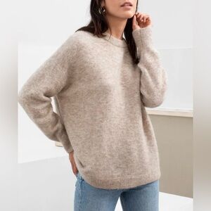 & Other Stories Oversized Alpaca Blend Relaxed Sweater. Size Medium
